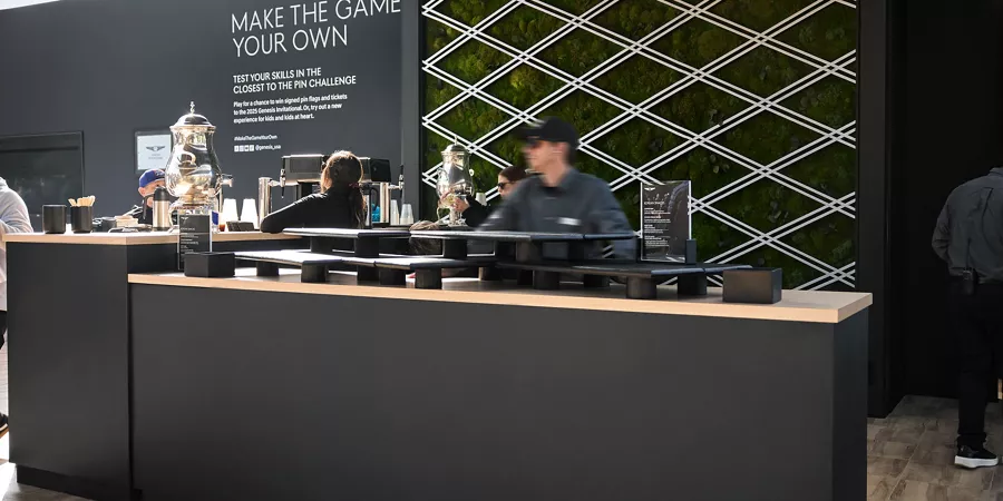 Barista serving drinks at Genesis Invitational