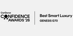 Image banner for CarGurus' Confidence Awards '26, Best Smart Luxury, Genesis G70