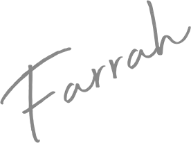 Firma que dice “Farrah”