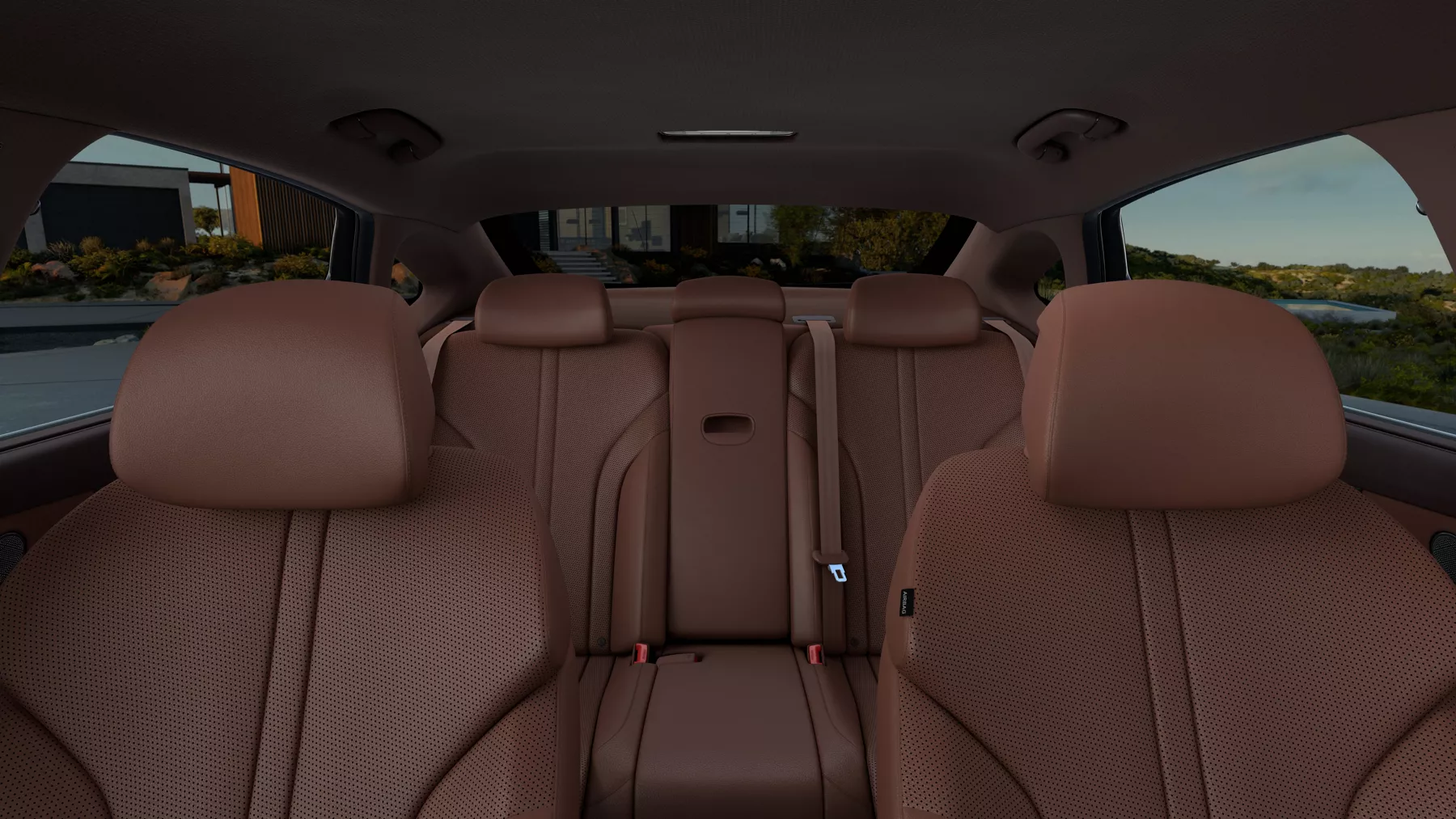 G80 front and rear seats in brown color.