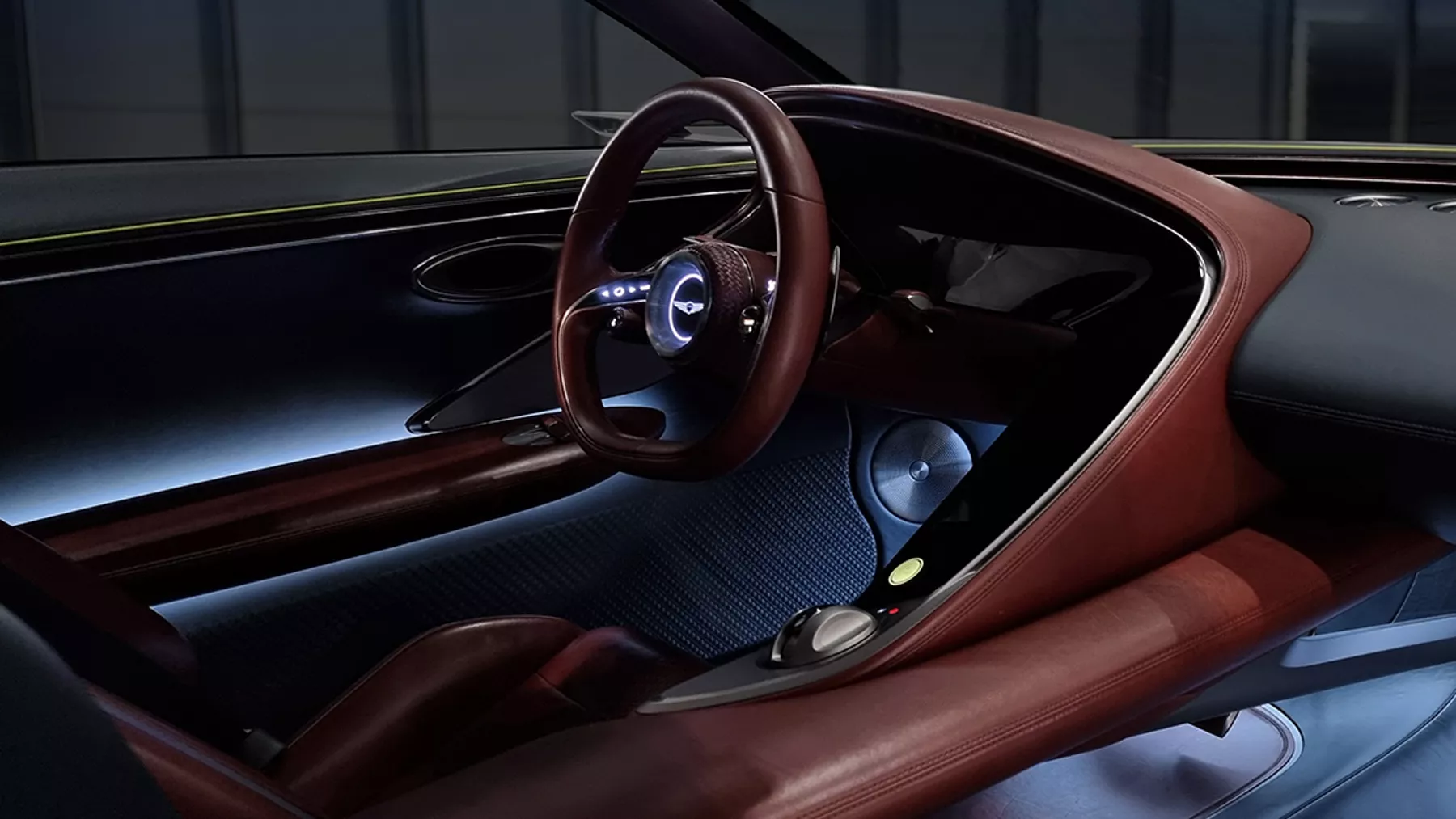 X Concept steering wheel and instrument gauge cluster. 