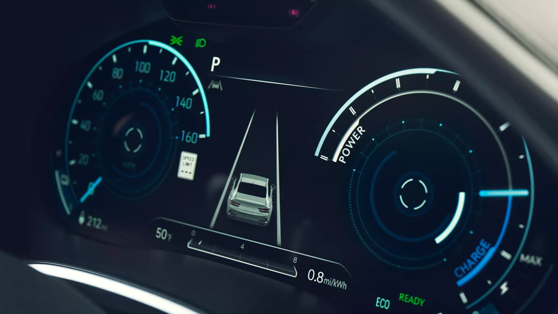 Electrified G80 instrument gauge cluster.