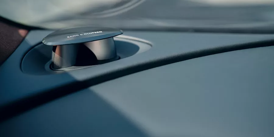 Interior close up of Bang & Olufsen speaker inside the 2026 Genesis G90