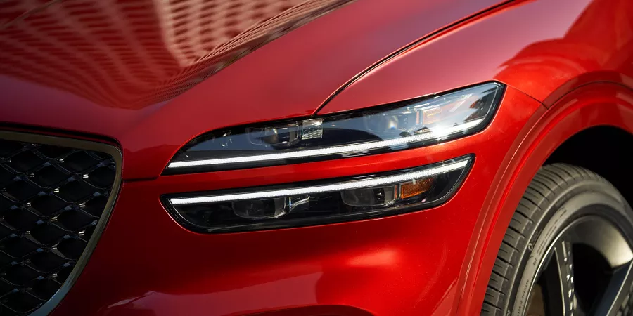 GV70 driver's side headlight. 