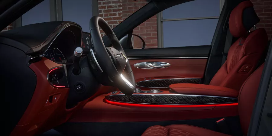 GV70 front and passenger seats.