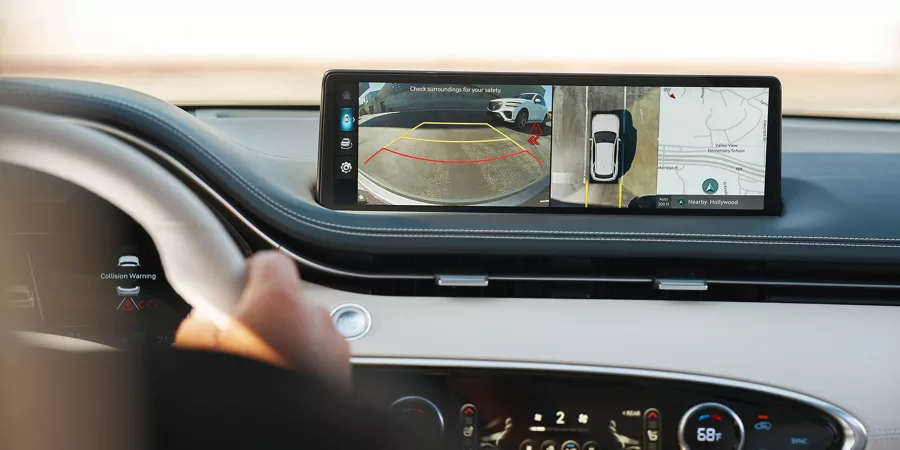 Electrified GV70 infotainment screen.