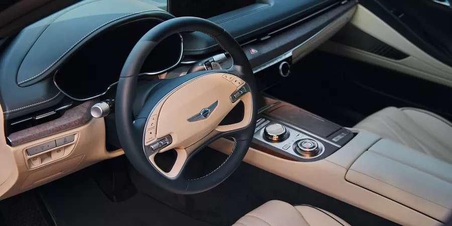 Electrified G80 steering wheel.