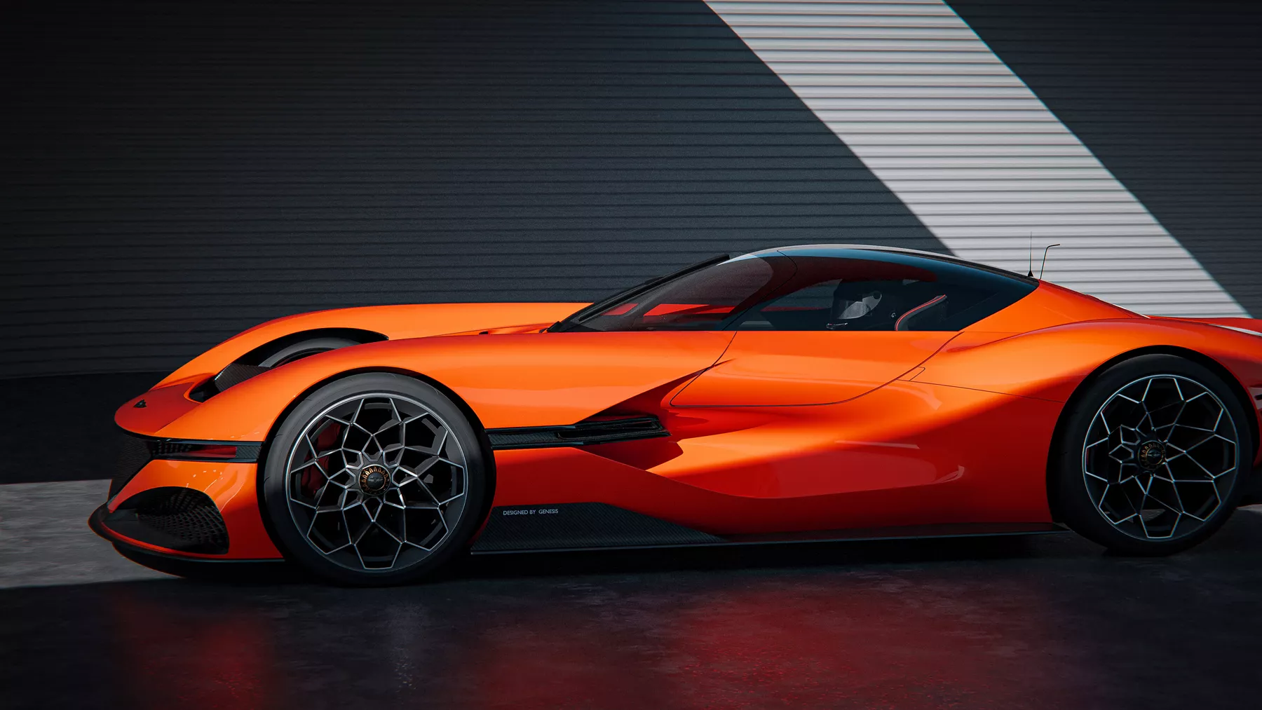 Side profile of X Gran Berlinetta VGT Concept car.