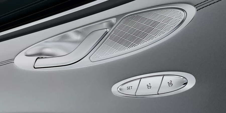 Electrified GV70 door with Bang & Olufsen speaker.