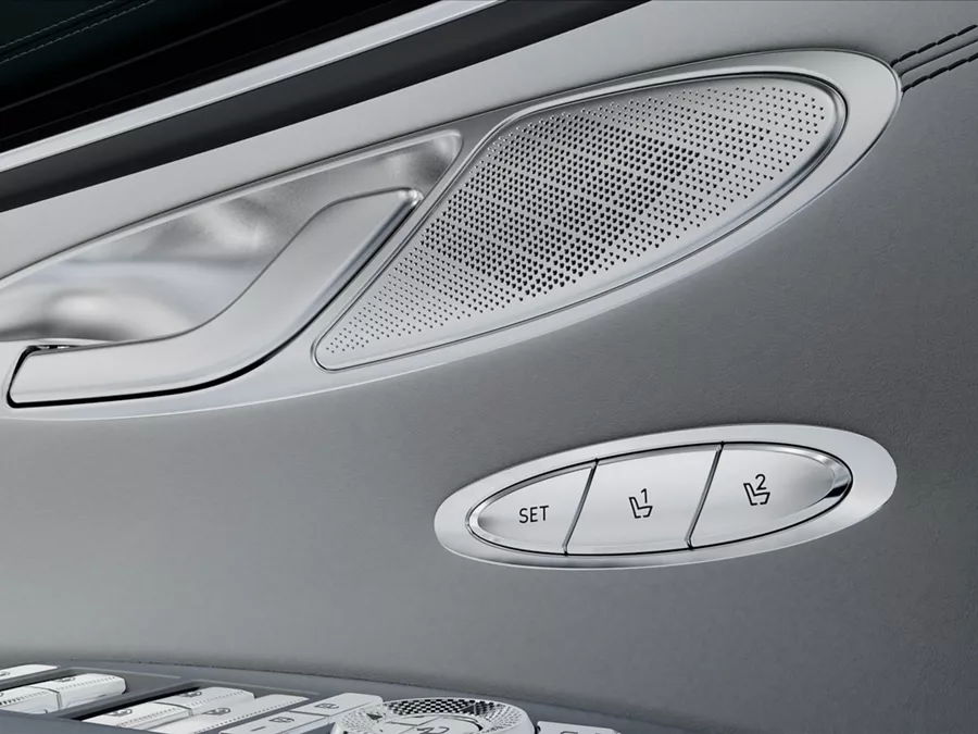 Electrified GV70 door with Bang & Olufsen speaker.