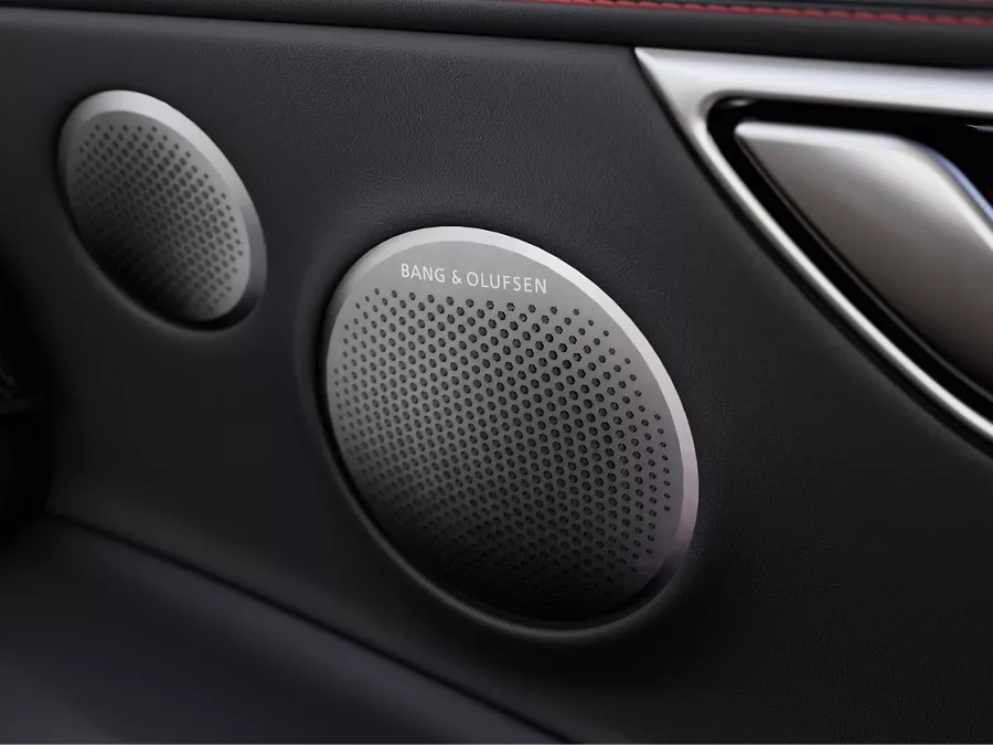 Close up of the GV80 Coupe's speakers.