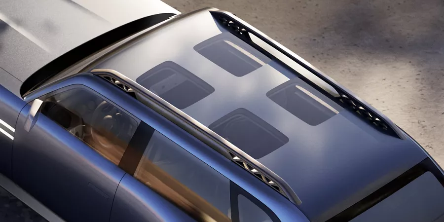 Closeup of roof on Genesis X Gran Equator Concept vehicle