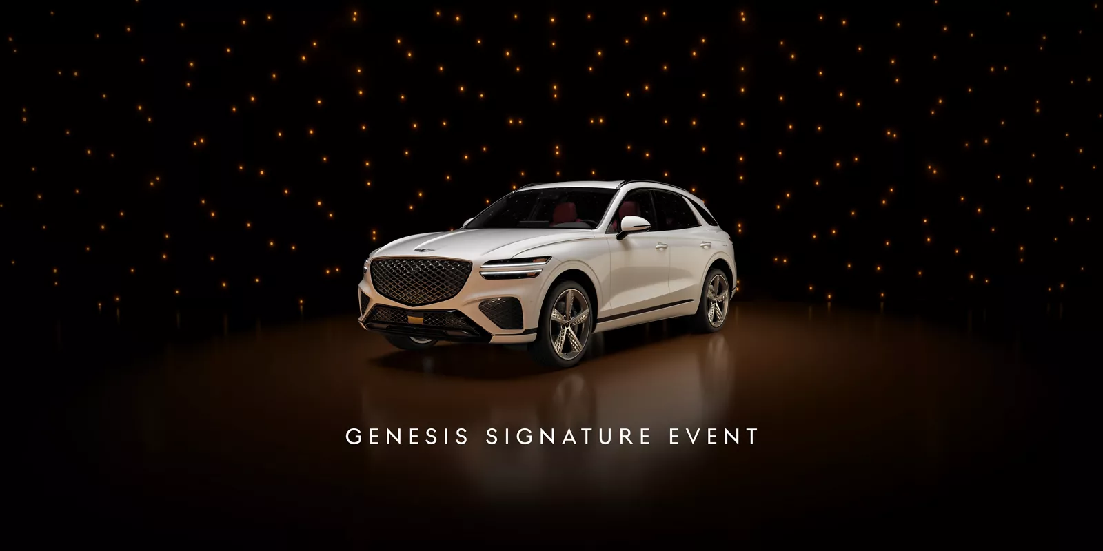 White Genesis with "Genesis Signature Event" written beneath it