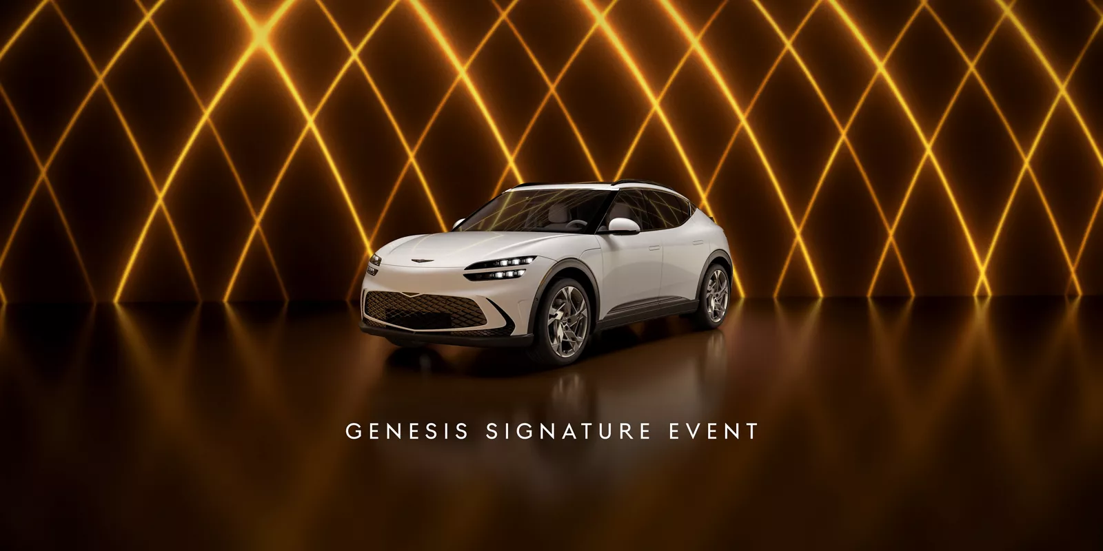 White Genesis with "Genesis Signature Event" written beneath it