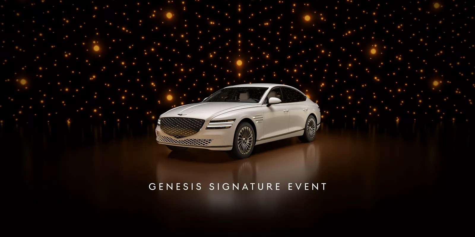 White Genesis with "Genesis Signature Event" written beneath it