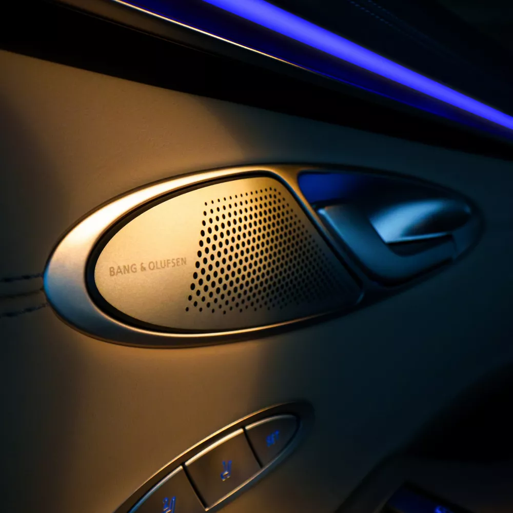 Close up of Bang & Olufsen® premium audio system speaker in the Genesis Electrified GV70