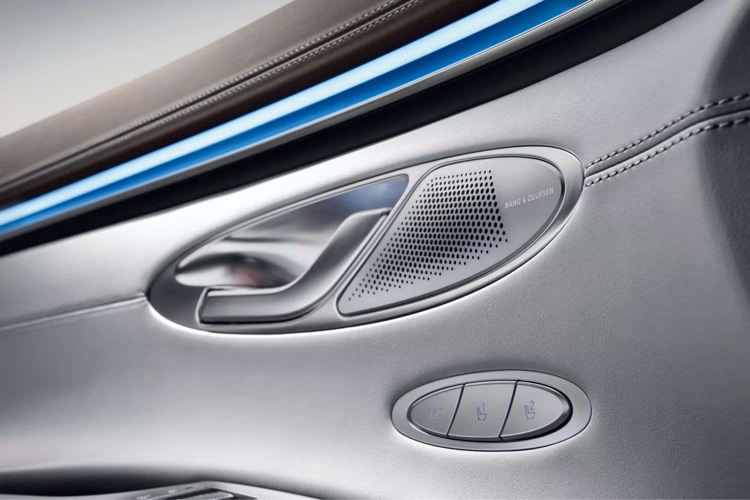 Close up of Bang & Olufsen® premium audio system speaker in the Genesis Electrified GV70
