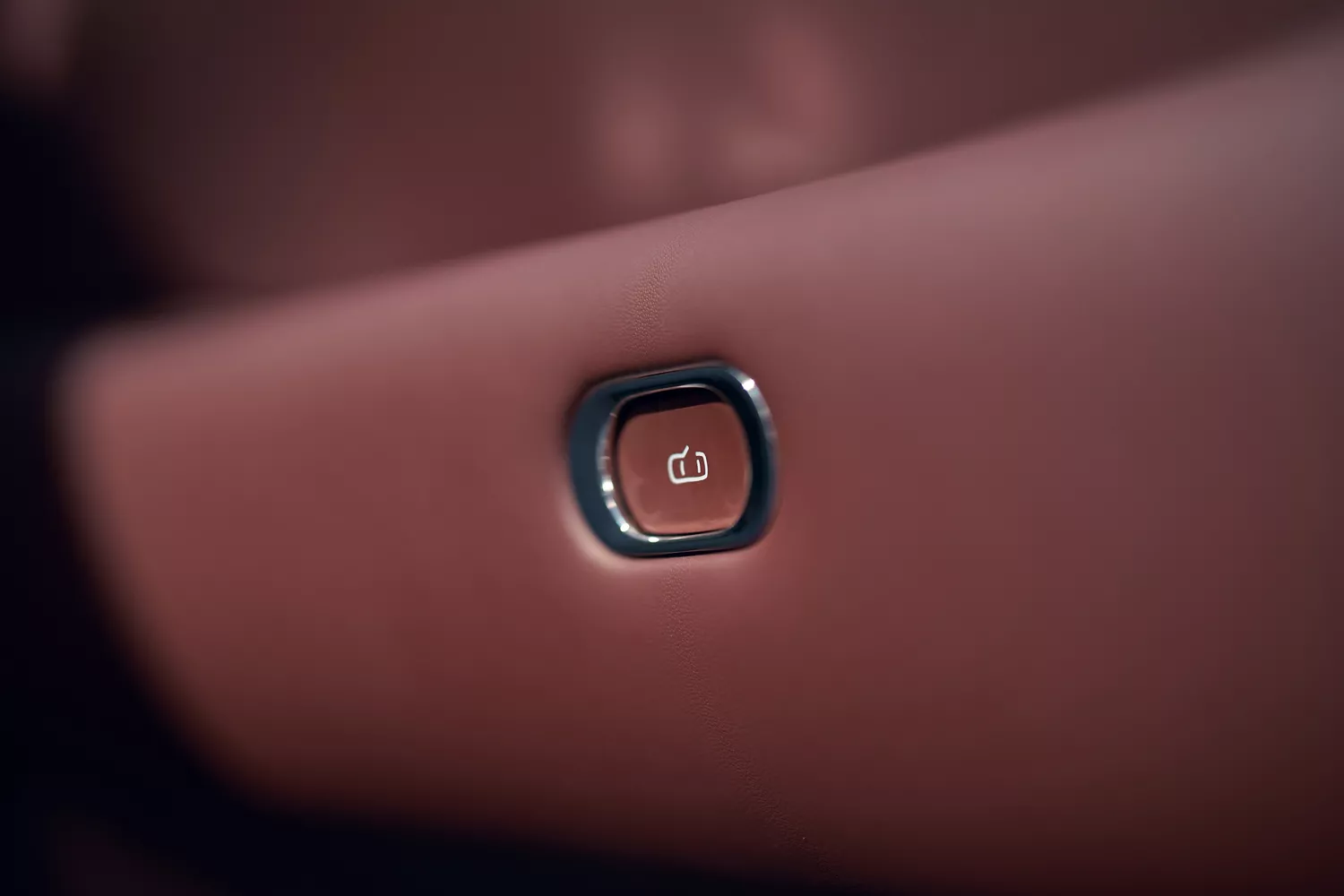 Close up of Easy Close button on interior of Genesis G90