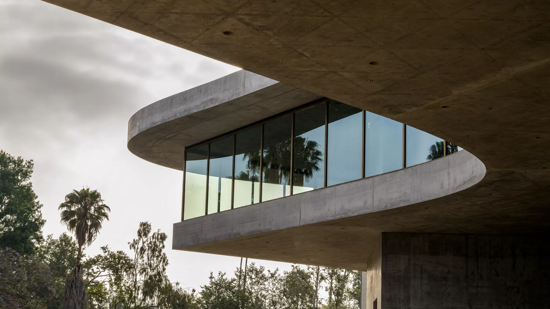 Exterior view of the David Geffen Galleries at LACMA
