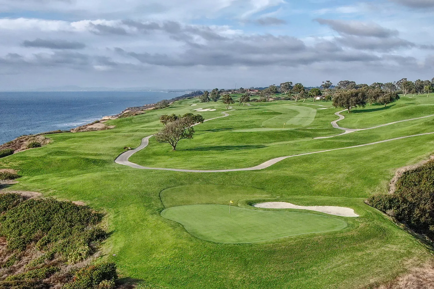 Aerial view of Torrey Pines Golf Course