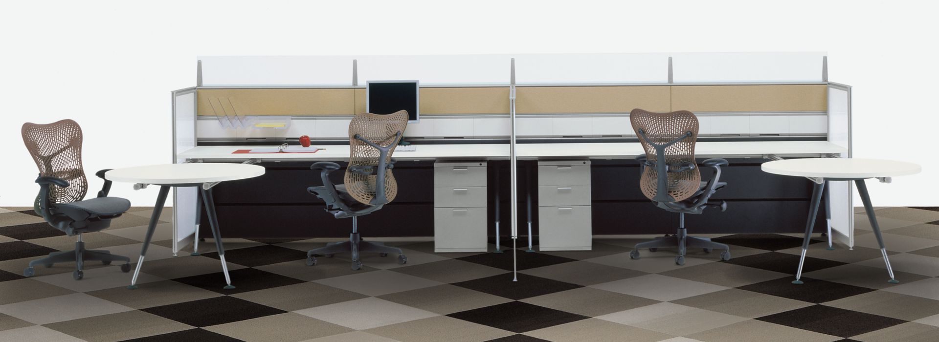 Interface Tectonics carpet tile in cubicle workspace 