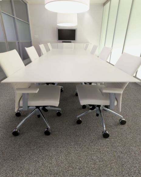 Interface Broomed carpet tile in conference room with long white table and chairs image number 4