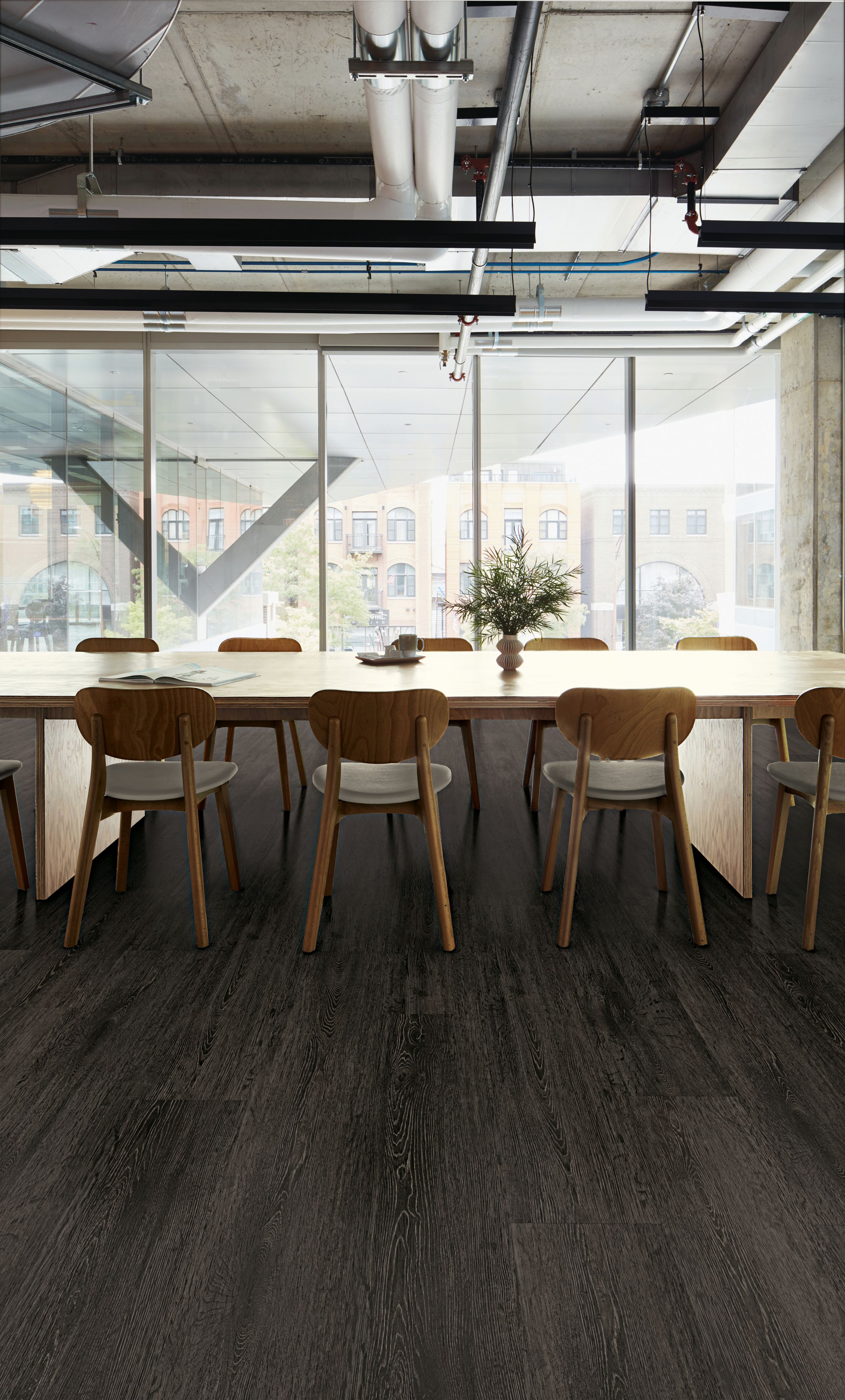 Interface Even Path Woodgrains rigid core in a dining area image number 15