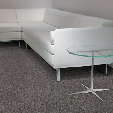Interface Brushed carpet tile in seating area