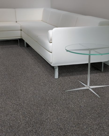 Interface Brushed carpet tile in seating area