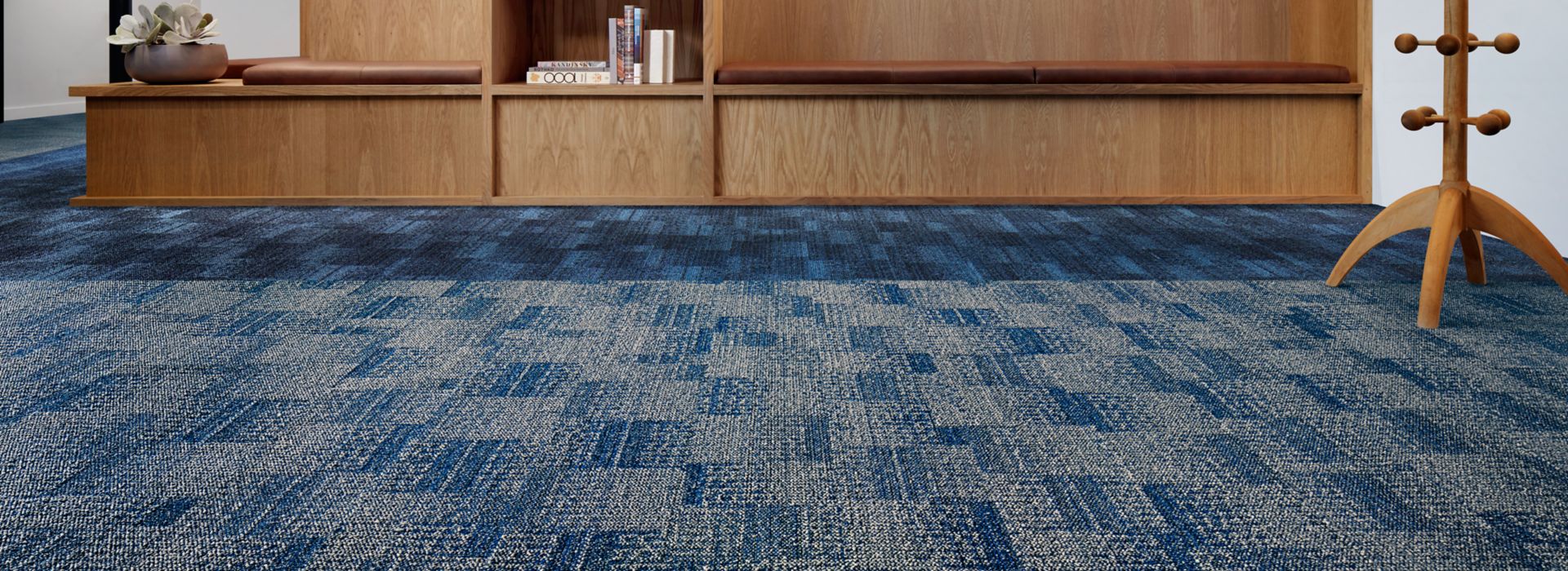 Interface Dot 2 Dot plank carpet tile in public space