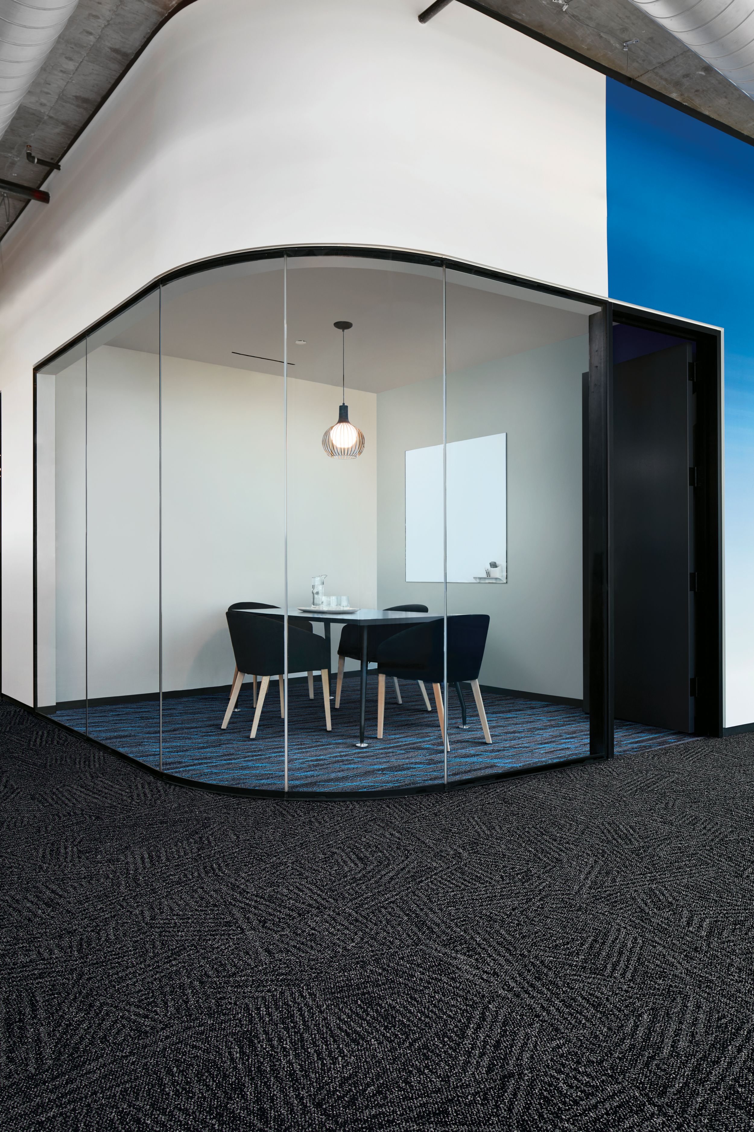 Interface Open Air 412 and Luminescent carpet tile in office with small conference room  image number 5
