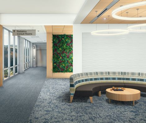 Interface Mirano and Meadowland carpet tile in lobby image number 5