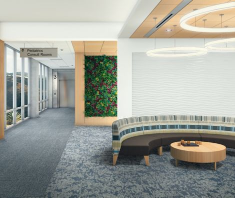 Interface Mirano and Meadowland carpet tile in lobby numéro d’image 6