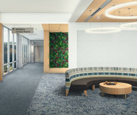 Interface Mirano and Meadowland carpet tile in lobby numéro d’image 9