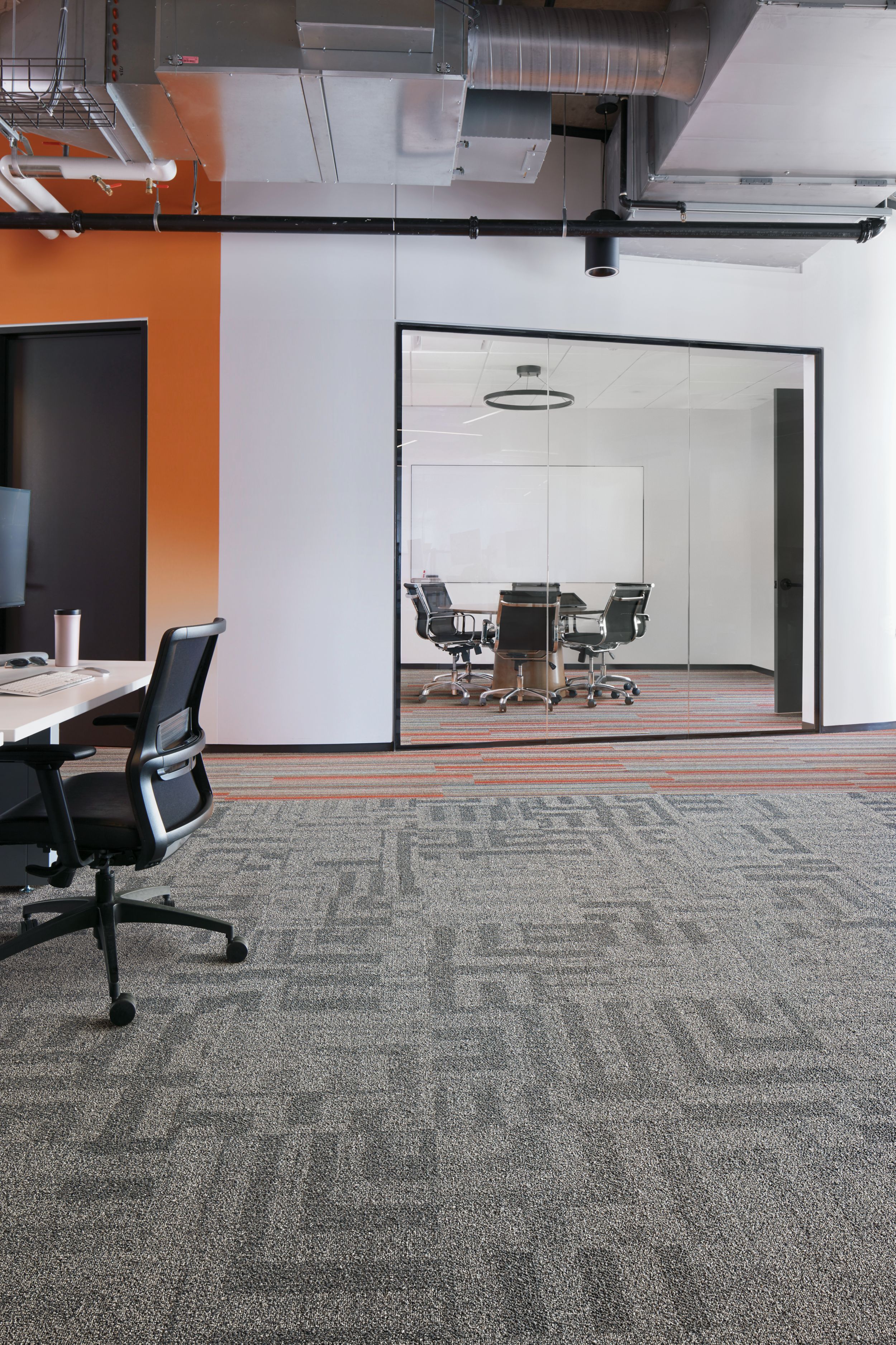 Interface Open Air 414 and Aglow carpet tile in office space with small conference room image number 5