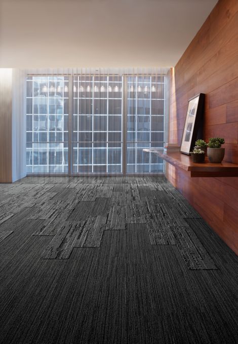 Interface CE171 and CE173 plank carpet tile in open space
