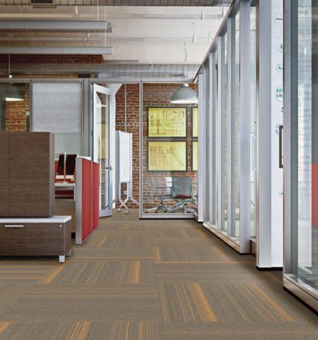 Interface BP411 plank carpet tile in office corridor image number 4