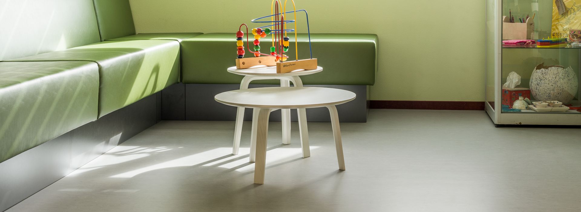 noraplan valua rubber flooring in children's healthcare waiting area