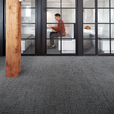 Interface Vintage Kimono carpet tile in office area with focus rooms