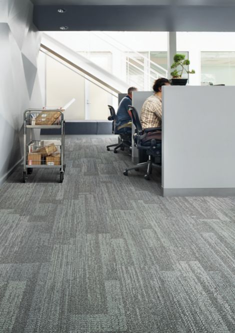 Interface AE311 plank carpet tile in open office