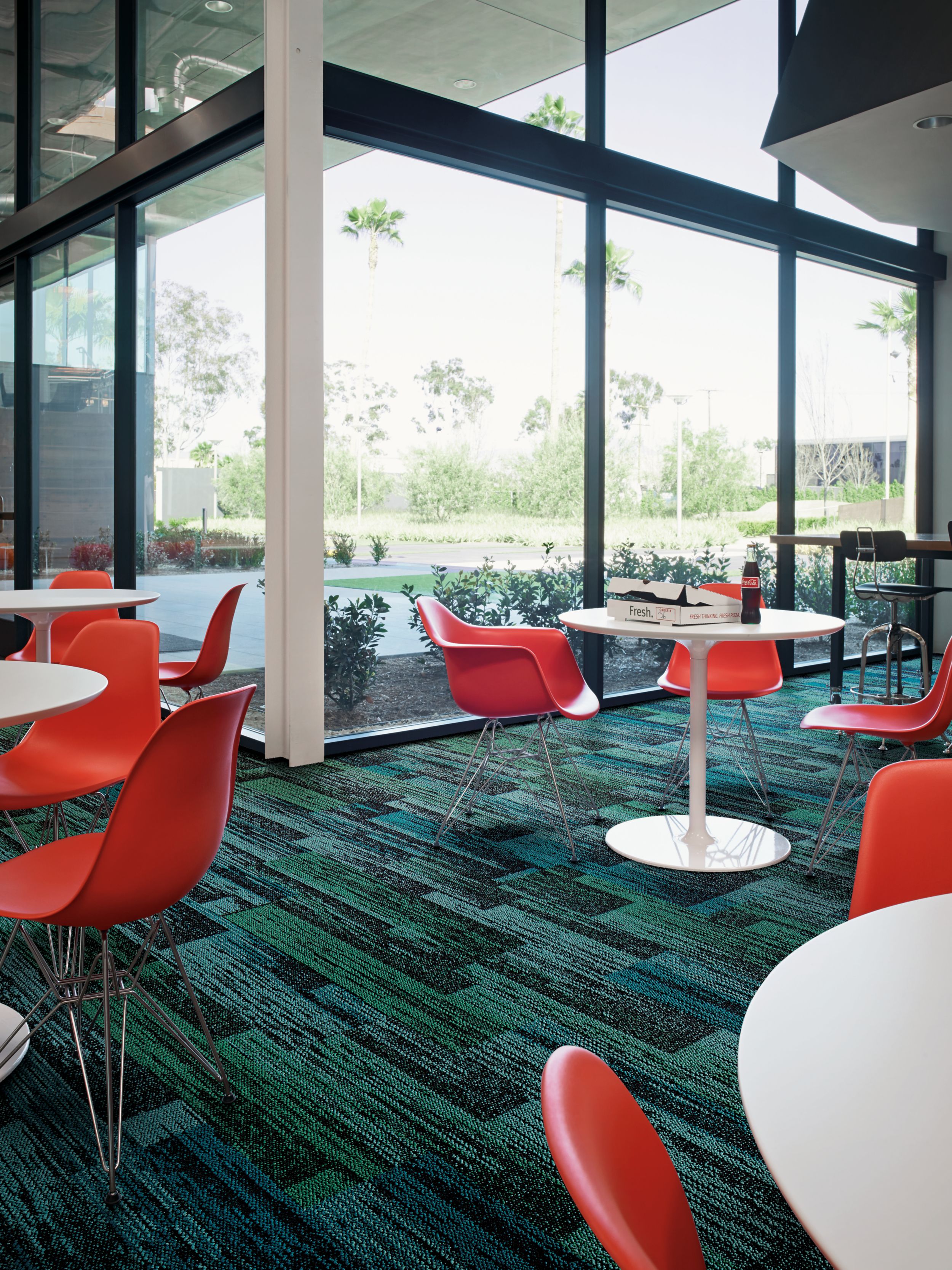 Interface Aerial Flying Colors AE317 plank carpet tile in cafe area image number 1