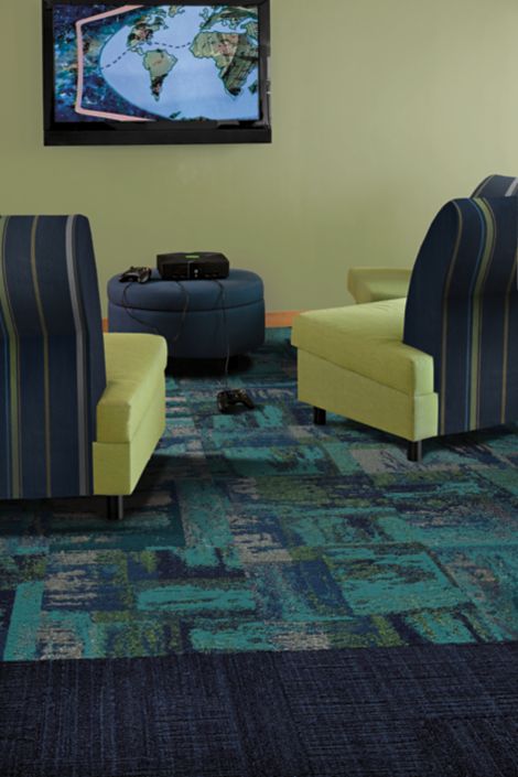 Interface A Peeling and Striation carpet tiles in gaming area image number 3