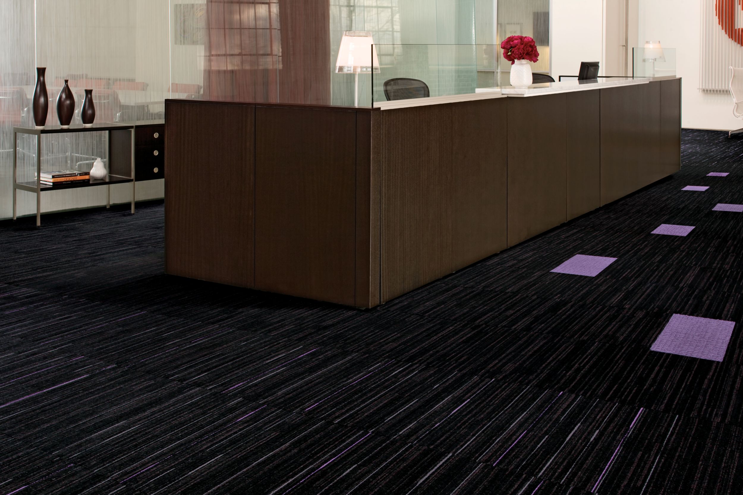Interface Alliteration and Palindrome carpet tile in reception area image number 3