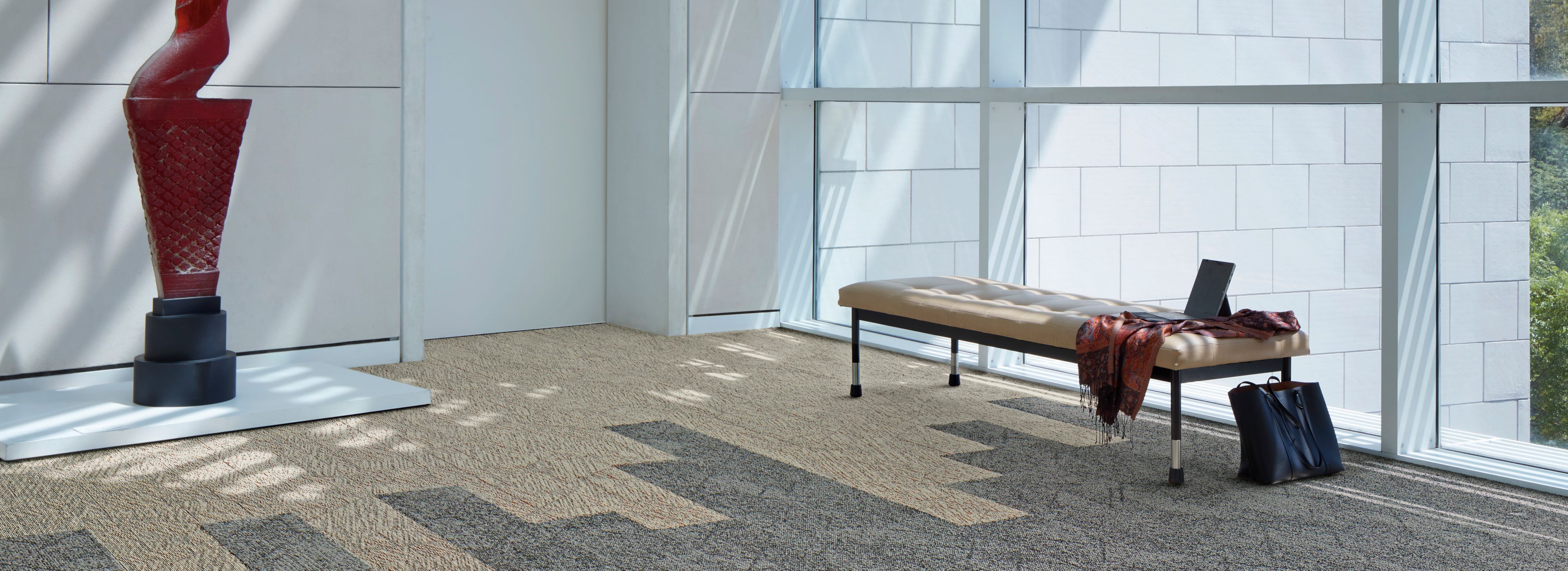 Interface Angle Up and Binary Code plank carpet tile in museum numéro d’image 1