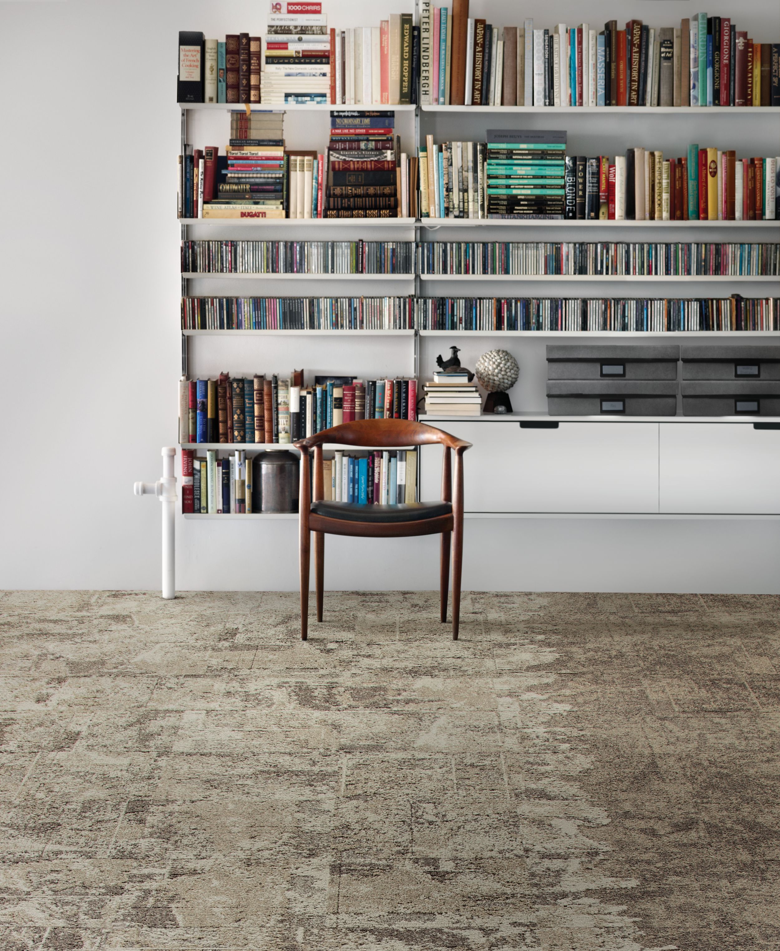 Interface B601, B602 and B603 carpet tile in library with wooden chair image number 2