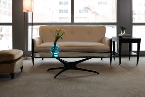 Interface Bertola carpet tile in seating area