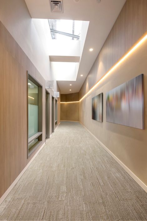 Interface Soft Measure plank carpet tile in workplace corridor image number 6