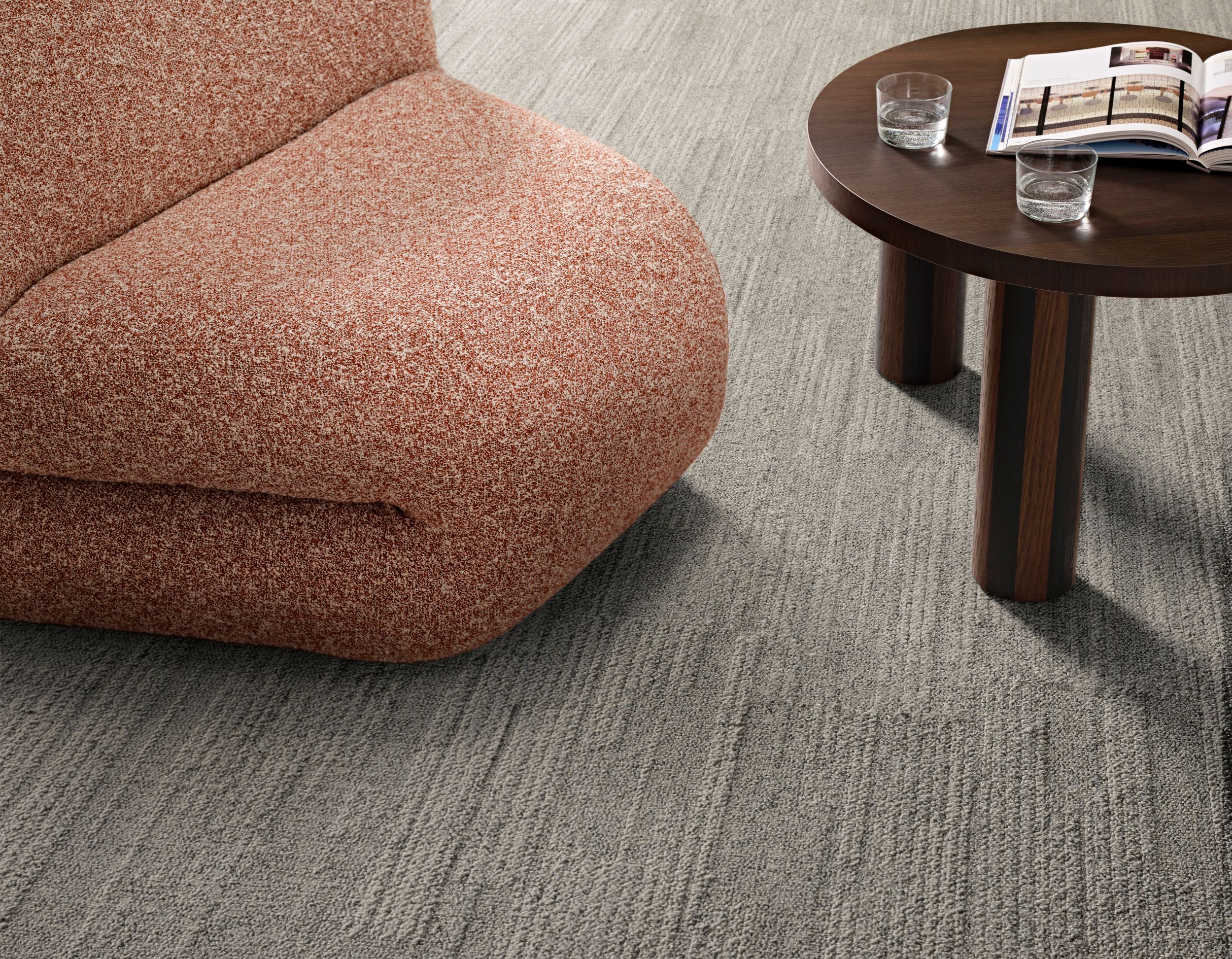 Interface Soft Measure plank carpet tile in seating area image number 2