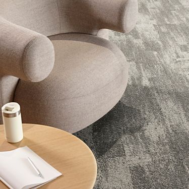 Interface Tempo Trace plank carpet tile in workplace seating area image number 2