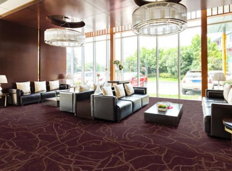 Interface Big Apple carpet tile in upscale hotel lobby image number 4